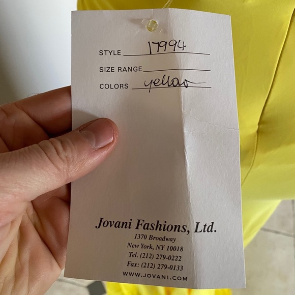 Jovani Yellow Gown - Picture 5 of 5